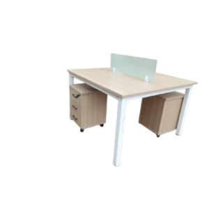 2 way workstation with pedestal drawers